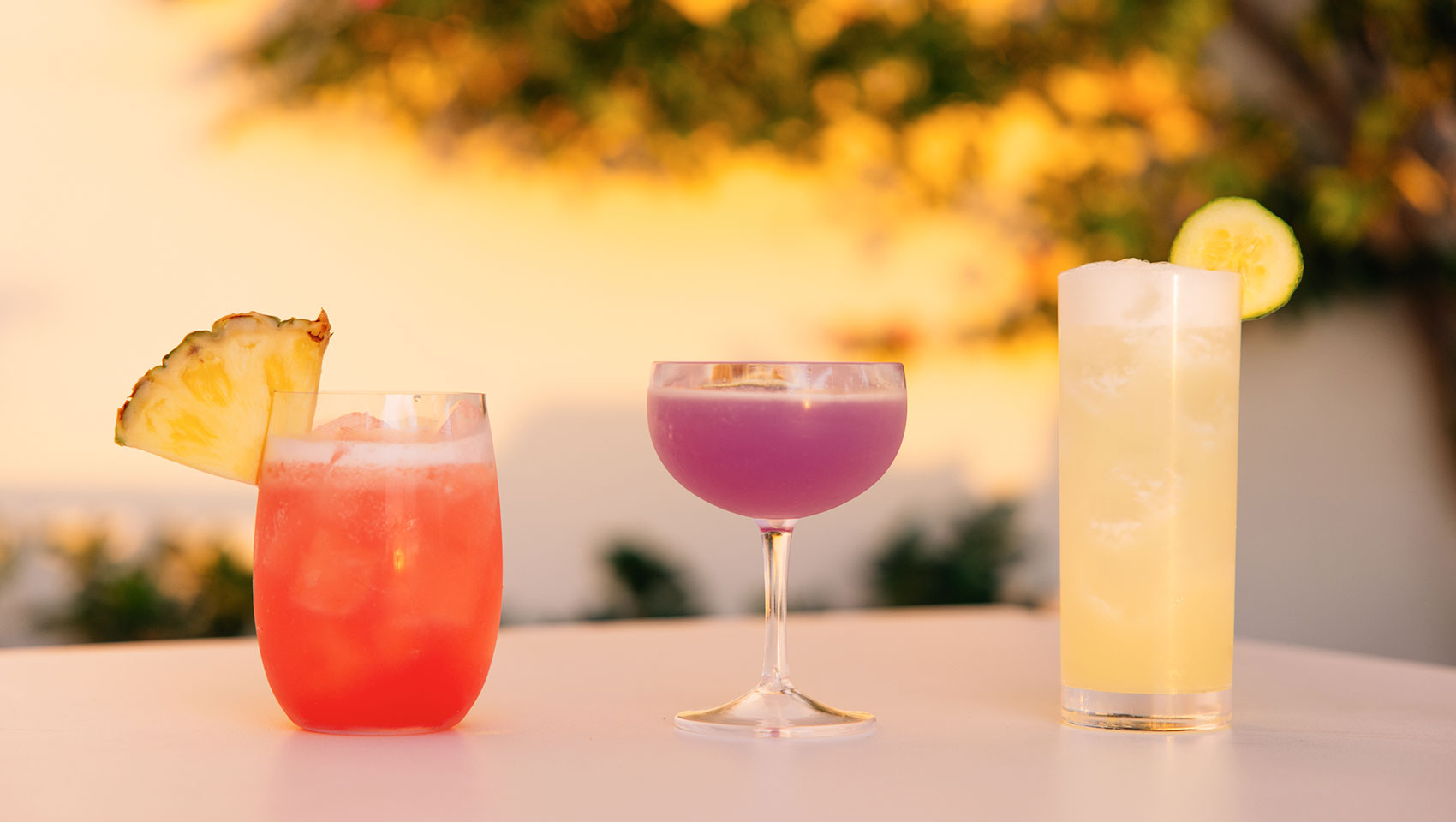 Three summer cocktails