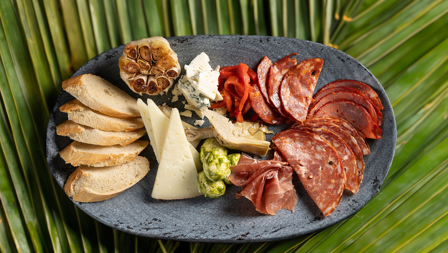 aerial image of snack plate