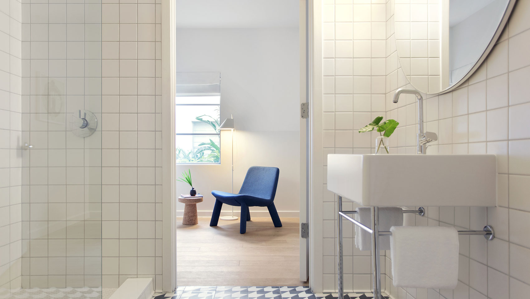 guest bathroom with shower