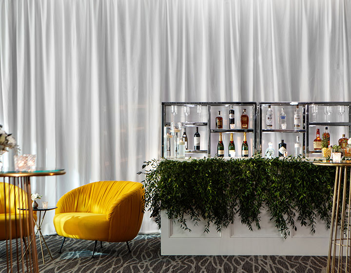 wedding bar setup